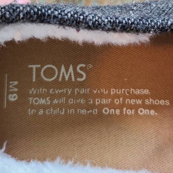 Toms Womens 9M Flats Cottagecore Minimalist Coastal Grandmother Sherpa Canvas - Picture 4 of 4